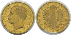 Italie
 Victor-Emmanuel III (1900-1946) 
 20 lires or - 1905 R Rome.
 Magnifique exemplaire.
 Superbe à FDC - PCGS MS 62+
 1.300 / 1.500