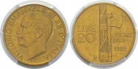 Italie
 Victor Emmanuel III (1900-1946) 20 lires or - 1923 R Rome.
 Superbe - PCGS AU 58
 600 / 800