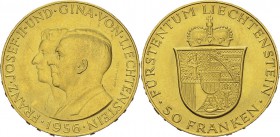 Liechtenstein
 François Joseph II (1938-1990) 
 50 francs or - 1952 (B) Berne. 
 Pratiquement FDC
 400 / 500