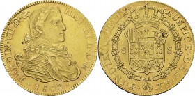 Mexique
 Ferdinand VII (1808-1833)
 8 escudos or - 1808 Mo TH Mexico. 
 Rare dans cette qualité.
 Superbe
 1.400 / 1.600
