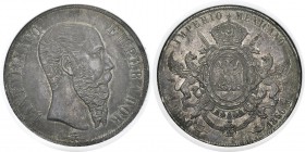 Mexique
 Maximilien (1864-1867)
 1 peso - 1866 Mo Mexico. 
 Superbe - NGC AU 58
 200 / 300
