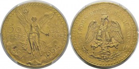 Mexique
 Etats-Unis (1905 à nos jours) 
 50 pesos or - 1924
 Qualité exceptionnelle. 
 FDC - PCGS MS 65
 1.500 / 1.600