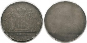 Monaco
 Honoré V (1819-1841)
 Epreuve uniface en bronze du 5 francs - 1837 M - Rogat.
 Frappe d'Epreuve - PCGS SP 62 BN
 700 / 900
