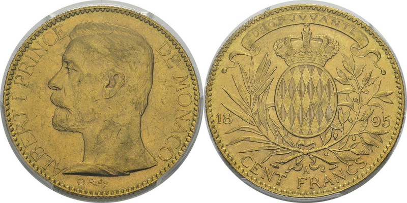 Monaco
 Albert Ier (1889-1922)
 100 francs or - 1895 A Paris.
 Magnifique exe...