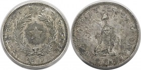 Paraguay
 République (1811 à nos jours) 
 Epreuve du 1 peso - 18-- (vers 1889). 
 Frappé sur un 1 peso 1882 d'Argentine. 
 Rarissime.
 Exemplaire...