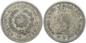 Paraguay
 République (1811 à nos jours)
 Epreuve du 50 centavos - 18-- (vers 1889). 
 Frappé sur un 50 centavos 1883 d'Argentine. 
 Rarissime.
 P...