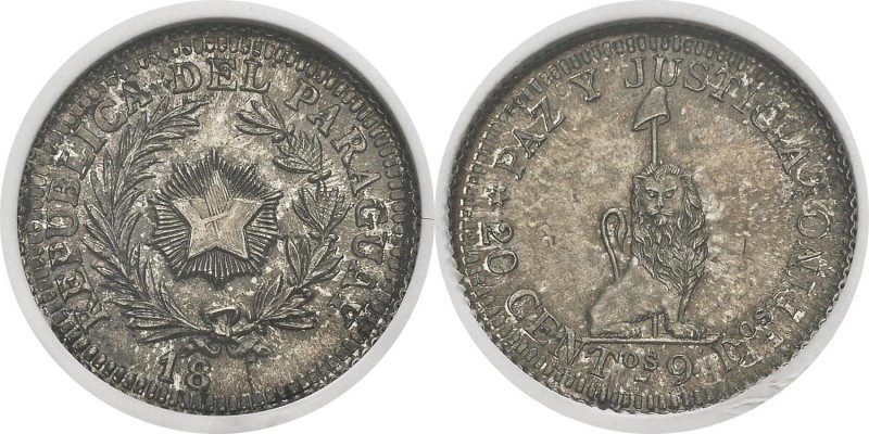 Paraguay
 République (1811 à nos jours)
 Epreuve du 20 centimos - 18-- (vers 1...