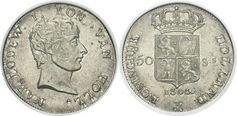 Pays-Bas - Royaume de Hollande 
 Louis-Napoléon (1806-1810)
 50 stuivers - 180...