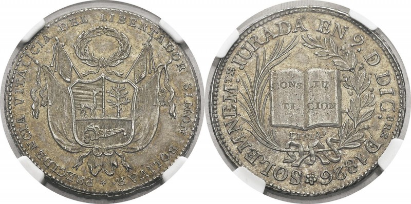 Pérou
 République (1821 à nos jours)
 Médaille de Proclamation au poids de 6 r...