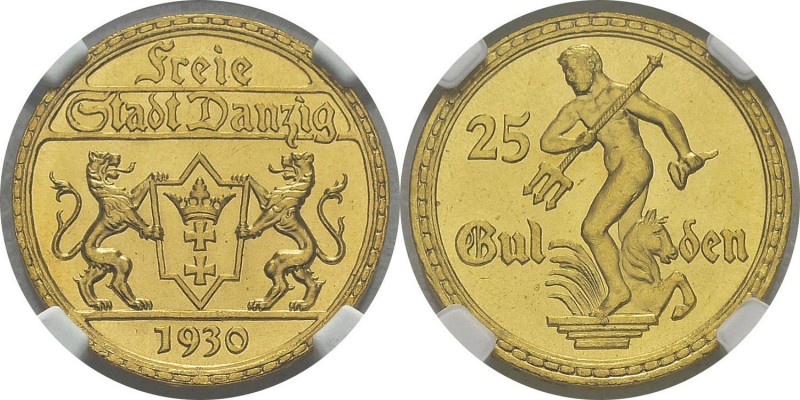 Pologne
 Dantzig Ville Libre (1919-1939)
 25 florins or - 1930
 Pratiquement ...