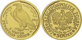 Pologne
 IIIème République (1989 à nos jours) 
 500 zloty or - 1997
 3500 exemplaires. 
 FDC Exceptionnel
 1.400 / 1.600