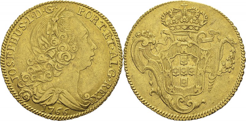 Portugal
 Joseph Ier (1750-1777)
 4 escudos or ou 6400 reis or - 1766 Lisbonne...