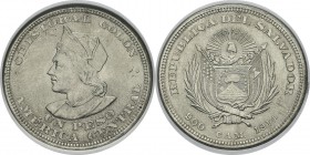 République du Salvador (caféière - 1876-1931)
 1 peso - 1914 CAM Philadelphie.
 Buste large.
 Magnifique exemplaire.
 Pratiquement FDC - NGC MS 63...