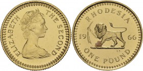 Rhodésie
 1 souverain or sur flan bruni - 1966
 Dans son coffret d'origine de la Monnaie Sud-Africaine. 
 Rare - 5000 exemplaires.
 Flan Bruni
 5...
