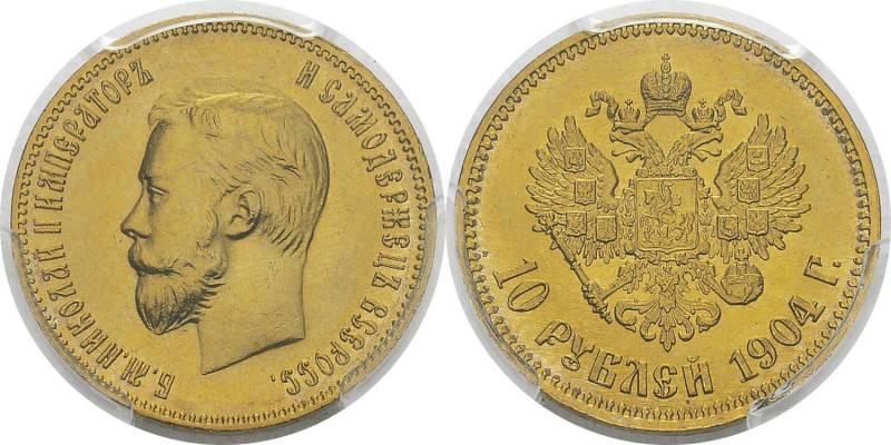 Russie
 Nicolas II (1894-1917)
 10 roubles or - 1904 AP Saint-Pétersbourg. 
 ...
