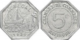 Sénégal
 5 centimes aluminium de la Chambre de Commerce de Rufisque - 1920
 FDC
 100 / 200