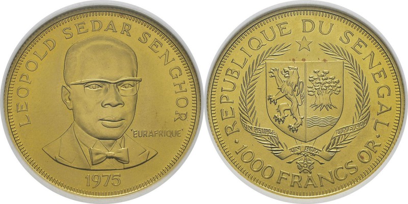 Sénégal
 République (1960 à nos jours) 
 1000 francs or - 1975
 Très rare - 2...