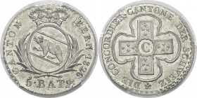 Suisse 
 Canton de Berne
 5 batzen - 1826
 Très rare dans cette qualité.
 FDC Exceptionnel - PCGS MS 67
 200 / 400