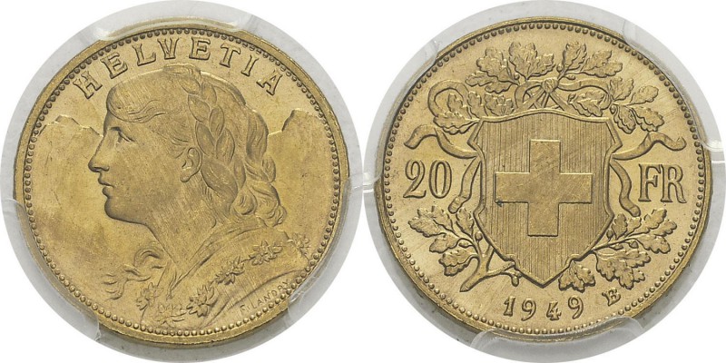 Suisse
 Confédération helvétique (1848 à nos jours) 
 20 francs or - 1949 B Be...