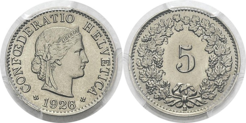 Suisse
 Confédération helvétique (1848 à nos jours) 
 5 centimes - 1926 B Bern...