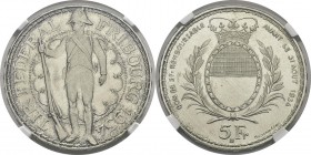 Suisse - Tir Fédéral 
 Canton de Fribourg
 5 francs - 1934 B Berne. FDC - NGC MS 65
 50 / 100