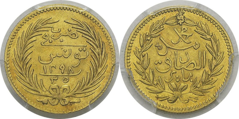 Tunisie
 Abdoul Hamid (1293-1299 AH / 1876-1882)
 25 piastres or - 1298 AH (18...