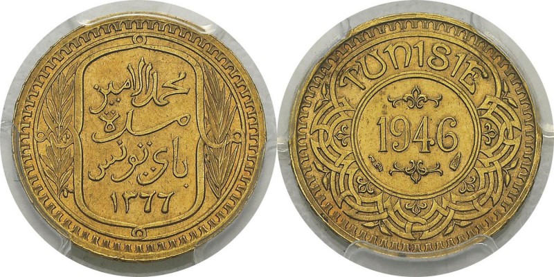 Tunisie
 Mohamed Lamine Bey (1362-1376 AH / 1943-1957) 
 100 francs or (module...