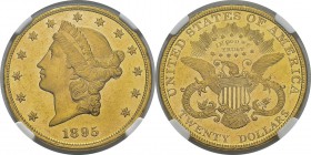 USA
 République fédérale (1789 à nos jours)
 20 dollars or - 1895 Philadelphie.
 Très rare en prooflike.
 Superbe à FDC - NGC MS 62 PL prooflike
...