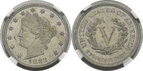 USA
 République fédérale (1789 à nos jours) 
 5 cents - 1883 Philadelphie.
 Seule année pour le type. 
 Pratiquement FDC - NGC MS 64
 100 / 150...