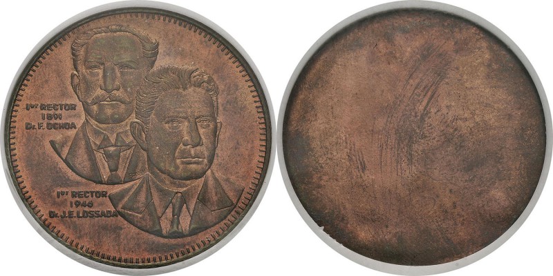 Venezuela
 République (1823 à nos jours)
 Paire d’épreuves unifaces en cuivre ...