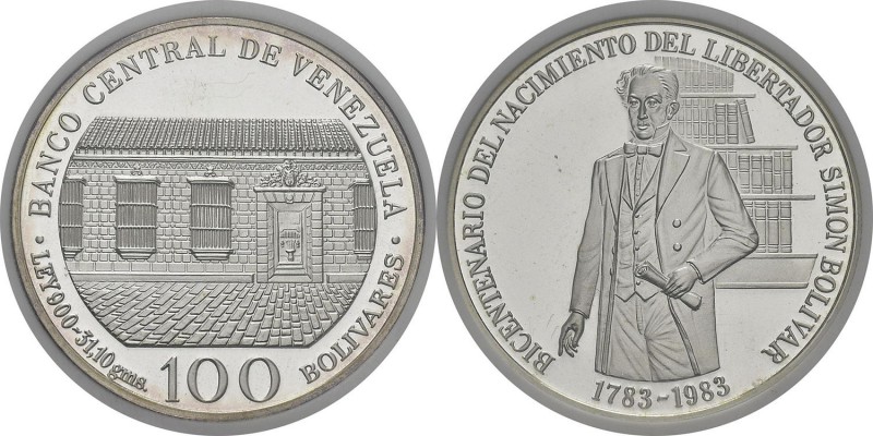 Venezuela
 République (1823 à nos jours)
 100 bolivares flan bruni - 1983
 Fl...