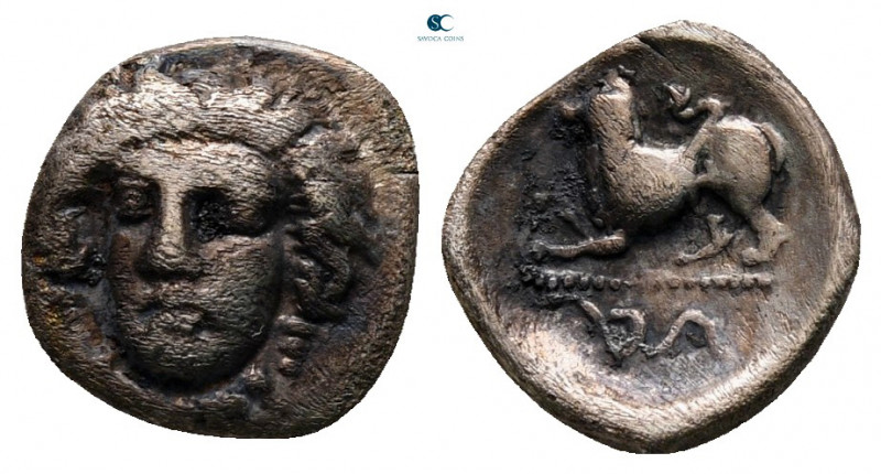 Campania. Phistelia circa 380-350 BC. 
Obol AR

10 mm, 0,64 g



very fin...