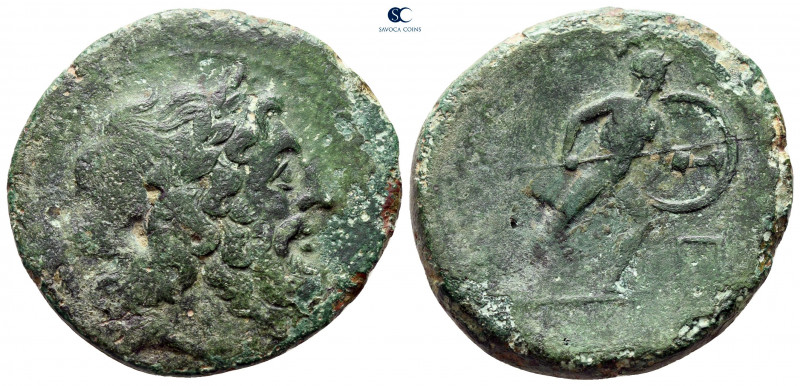 Sicily. Messana, Mamertini circa 220-200 BC. 
Bronze Æ

27 mm, 11,21 g


...