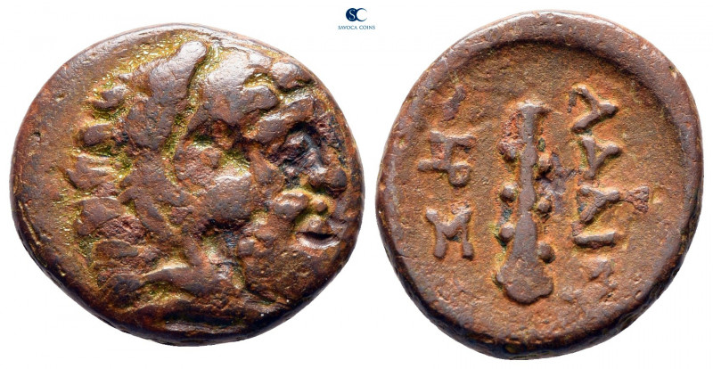 Kings of Thrace. Uncertain mint. Seleukid. Adaios 253-243 BC. 
Bronze Æ

18 m...