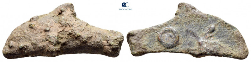 Scythia. Olbia circa 525-350 BC. 
Cast dolphin Æ

23 mm, 2,01 g



nearly...