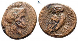 Akarnania. Medeon circa 300-250 BC. Fi-, magistrate. Bronze Æ