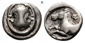 Boeotia. Tanagra circa 387-374 BC. Obol AR