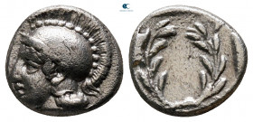 Aiolis. Elaia circa 450-400 BC. Diobol AR