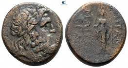 Phrygia. Apameia. ΜΑΝΤΙ- ΔΙΟΔΟ- (Manti-, son of Diodo-), magistrate circa 88-40 BC. Bronze Æ