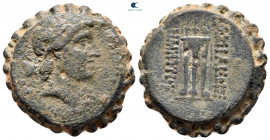Seleukid Kingdom. Antioch on the Orontes. Demetrios I Soter 162-150 BC. From the Tareq Hani collection. Serrate Æ