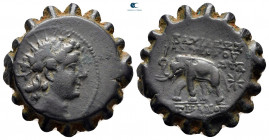 Seleukid Kingdom. Antioch on the Orontes. Antiochos VI Dionysos 144-142 BC. From the Tareq Hani collection. Serrate Æ