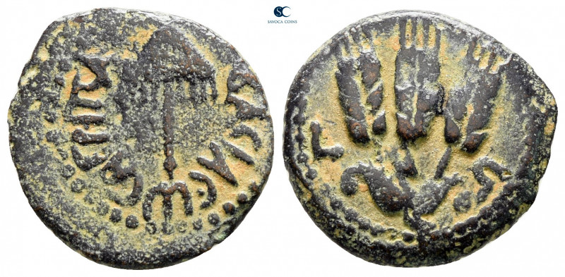 Judaea. Jerusalem. Agrippa I AD 37-43. From the Tareq Hani collection
Prutah Æ...