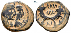 Nabataean Kingdom. Petra. Aretas IV, with Shaqilat 9 BC-AD 40. From the Tareq Hani collection. Bronze Æ