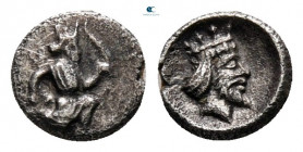 Persia. Alexandrine Empire. Uncertain mint in Cilicia. Time of Artaxerxes II to Darios III circa 404-330 BC. Tetartemorion AR