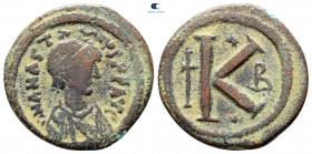 Anastasius I AD 491-518. From the Tareq Hani collection. Constantinople. Half Follis or 20 Nummi Æ