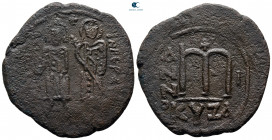 Phocas, with Leontia AD 602-610. Cyzicus. Follis or 40 Nummi Æ