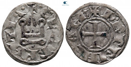 Charles I de Anjou AD 1278-1285. Glarenza (modern Kyllini in Elis). Denier Tournois BI