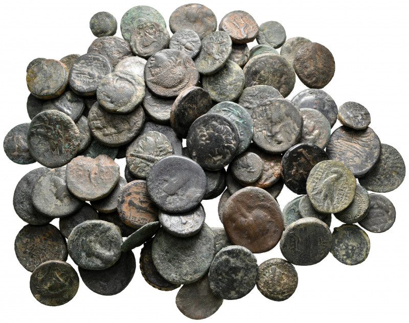 Lot of ca. 100 greek bronze coins / SOLD AS SEEN, NO RETURN! 

nearly very fin...