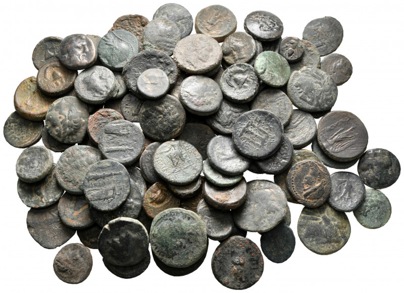 Lot of ca. 100 greek bronze coins / SOLD AS SEEN, NO RETURN! 

nearly very fin...