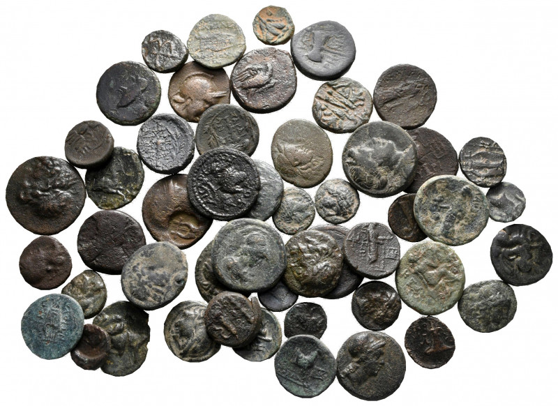 Lot of ca. 50 greek bronze coins / SOLD AS SEEN, NO RETURN! 

very fine